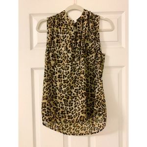 Leopard print tank blouse